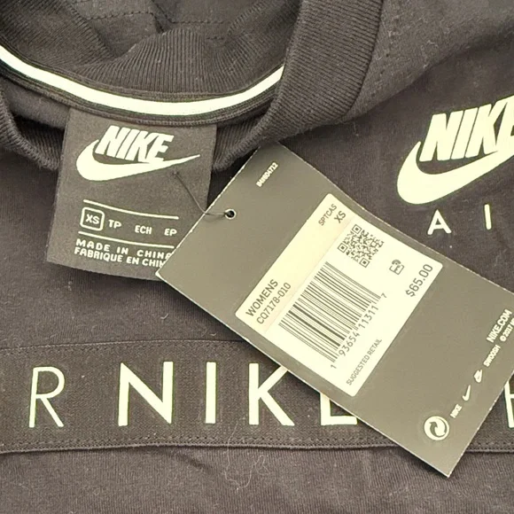 NWT Nike Air Black Tight Fit Mini Dress Size XS - Picture 3 of 4